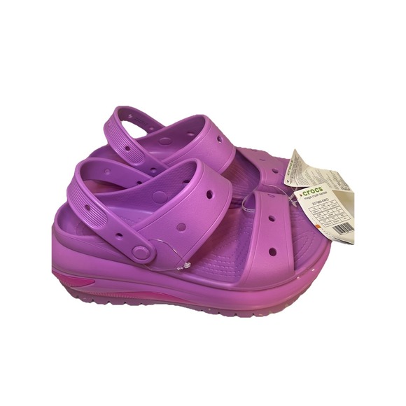 NEW Crocs Classic Mega Crush Platform Sandal Pink Beach Clog Men's 9 207989 6wq - Picture 1 of 9
